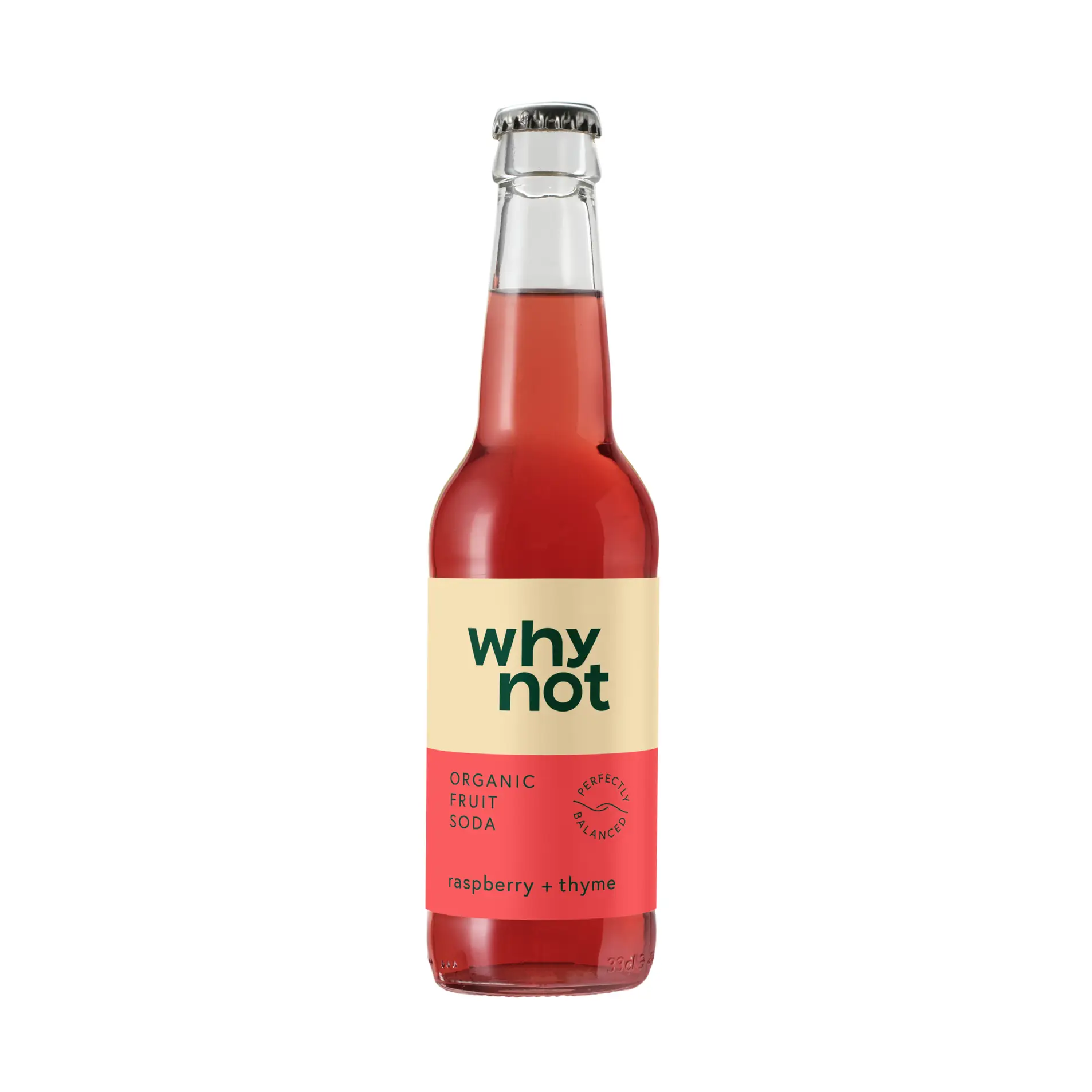 Why Not Soda, Hallon & Timjan, Ekologisk fruktsoda