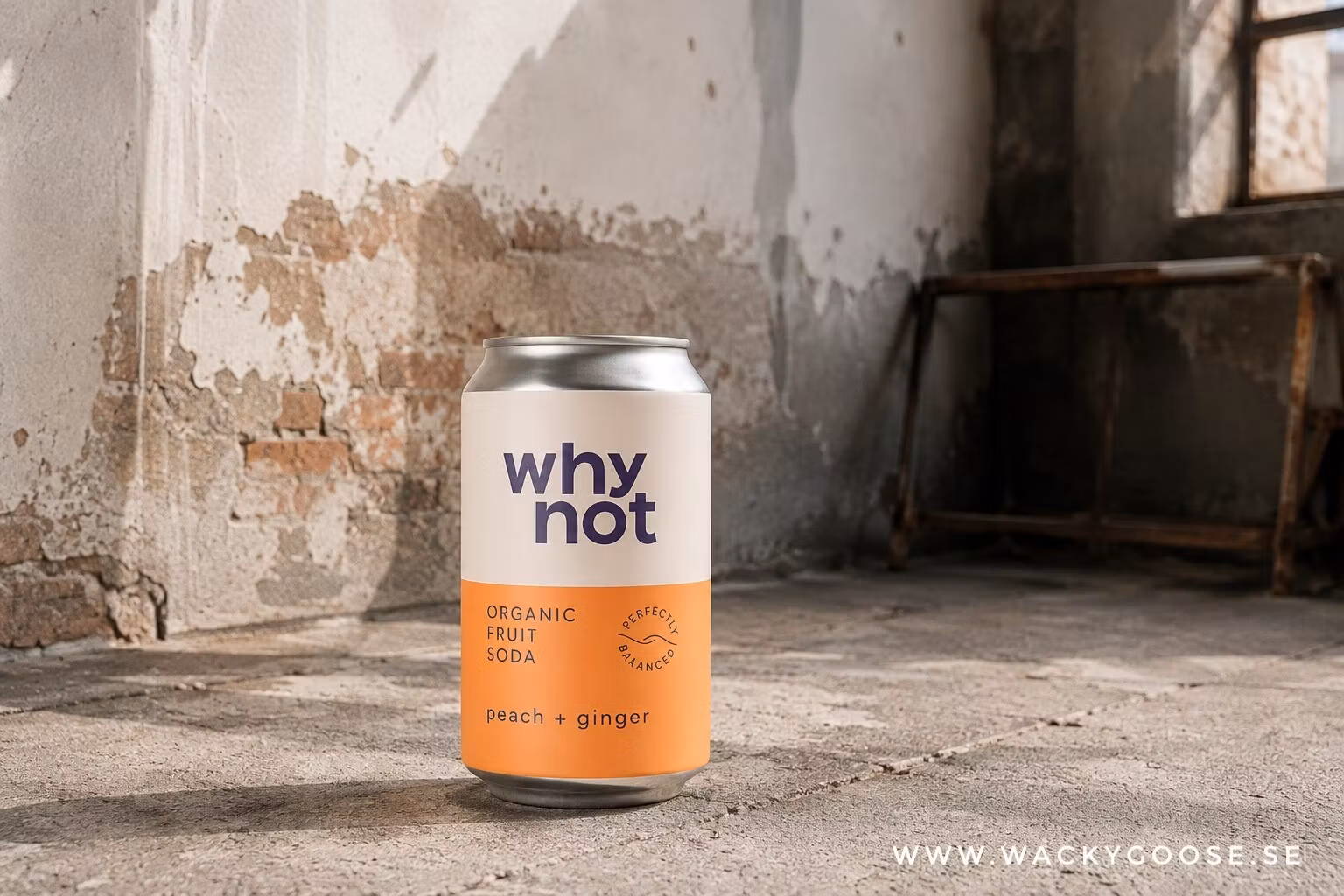 Why Not Soda, Persika & Ingefära, Ekologisk fruktsoda