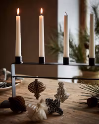 Ljusstake i järn, 72cm, Svart