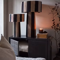 JULLAN Bordslampa L, Svart/natur