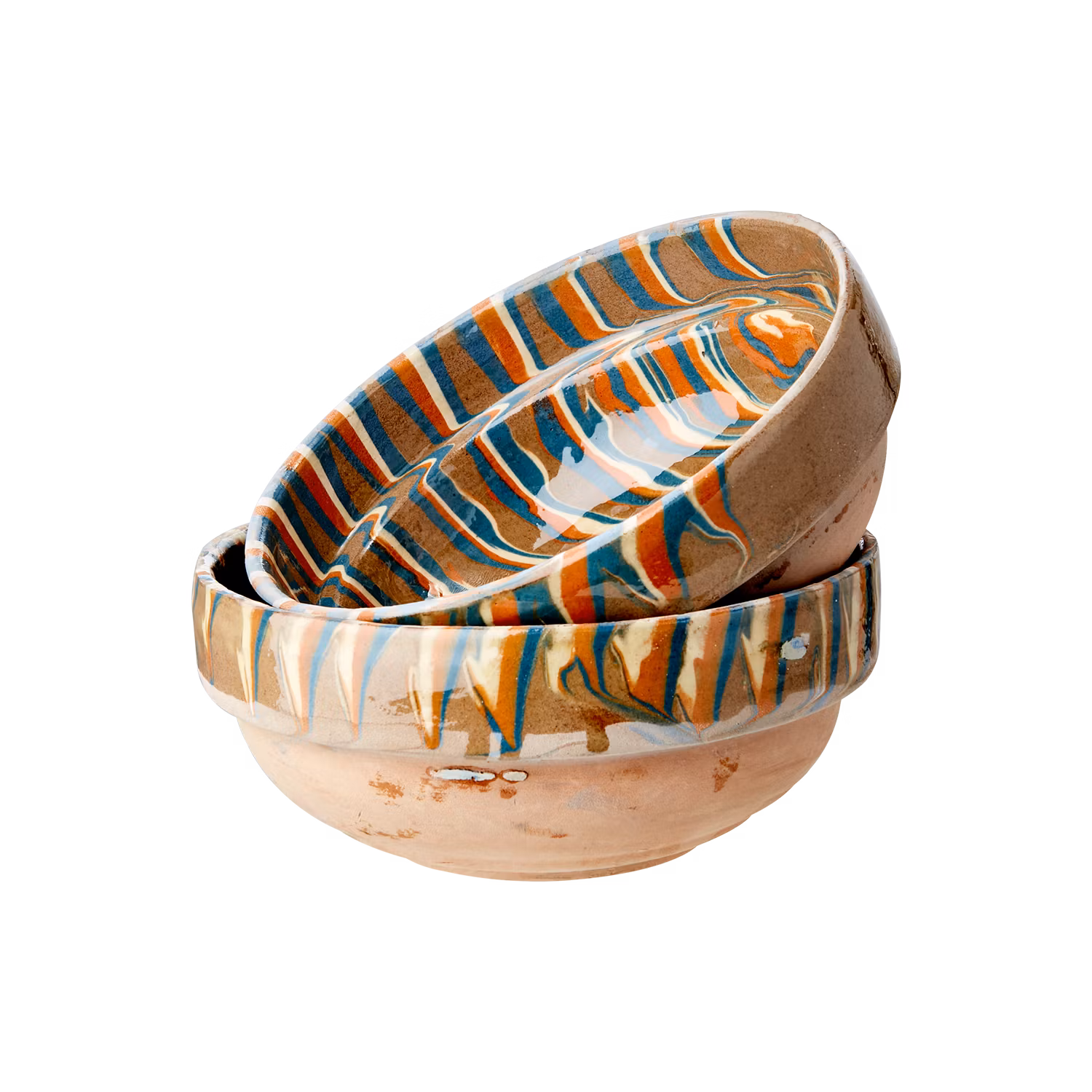 Skål i terrakotta, Brun/flerfärgad
