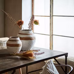 CAMILLE Kruka L, Vit/brun