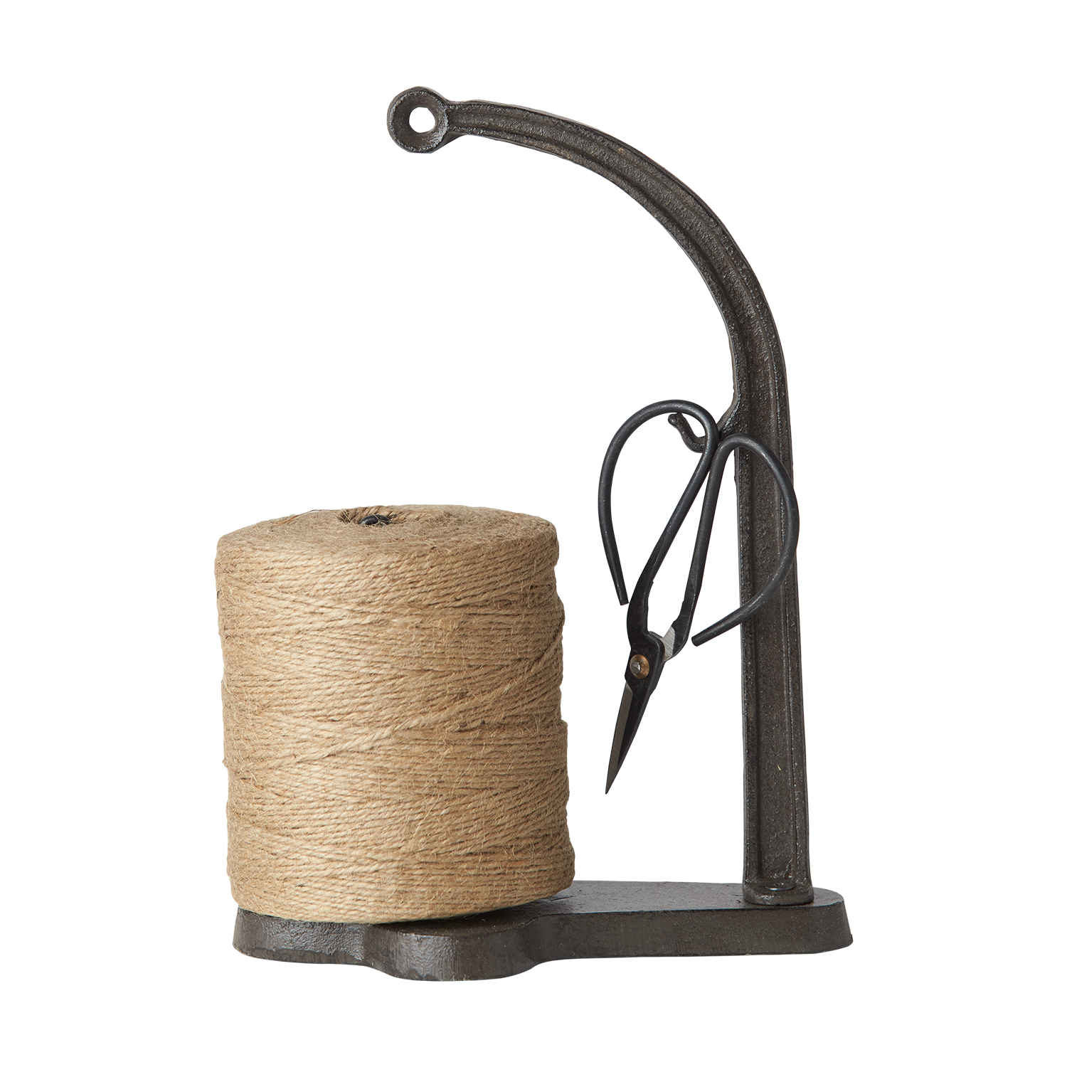 Trådhållare med sax, Svart/natur