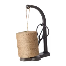 Trådhållare med sax, Svart/natur