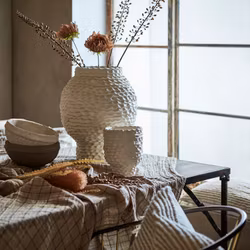 CREAM Kruka i betong L, 42cm, Elfenben