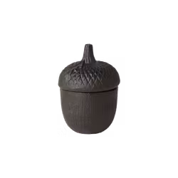 Skål med lock L, Brun/svart