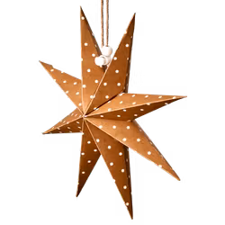 Stjärna Ø20, Brun/vit, Adventstjärna