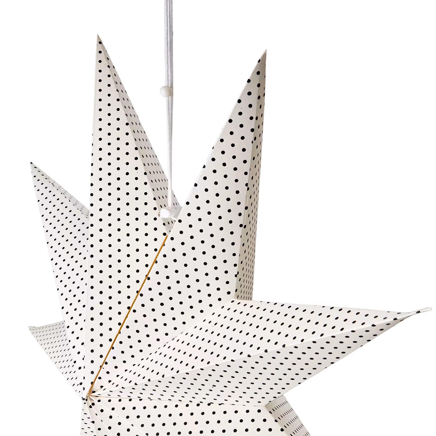 Stjärna Ø60cm, Vit/svart, Julstjärna