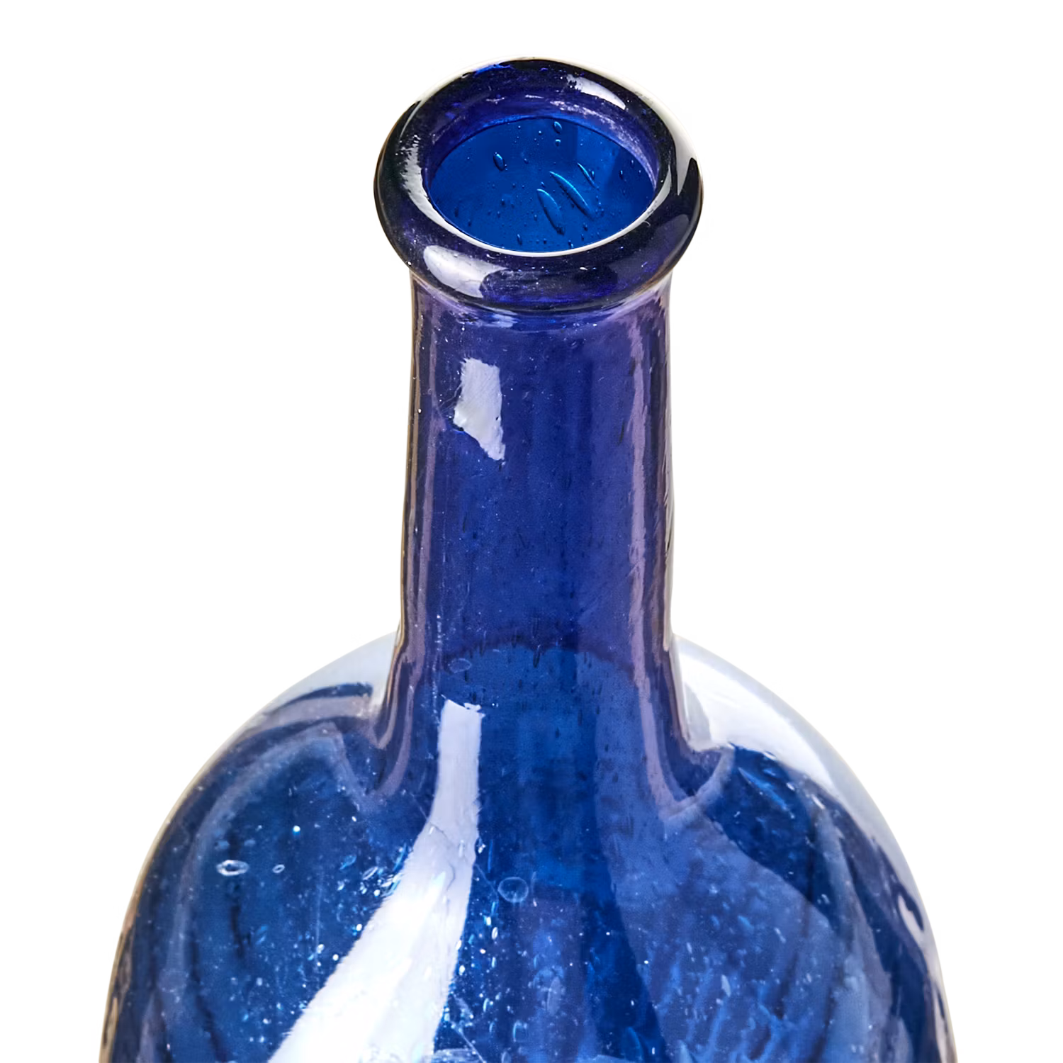 Munblåst Vas av Åtberbrukat glas, Blå