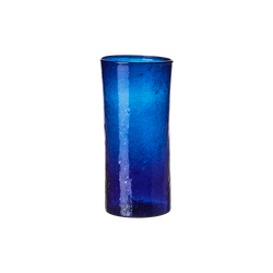 Munblåst Vas av återvunnet glas, Blå 17cm
