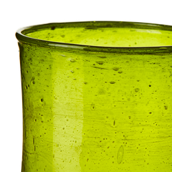 Munblåst Vas av återvunnet glas, Grön 17cm