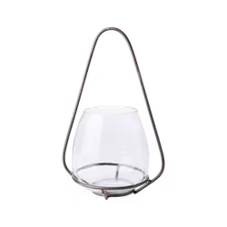 Värmeljushållare Ø21cm, Svart/klar