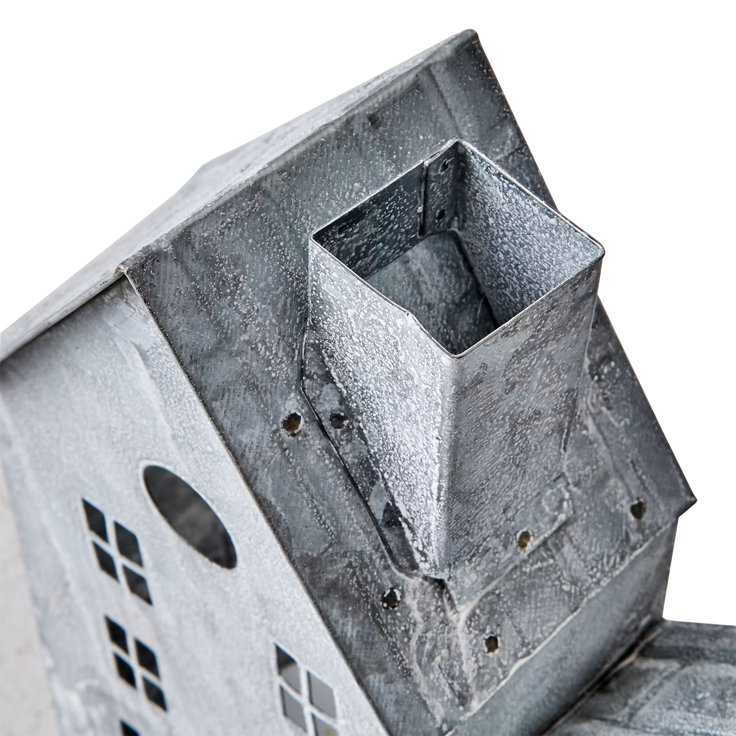 Ljuslykta hus i järn, 68cm