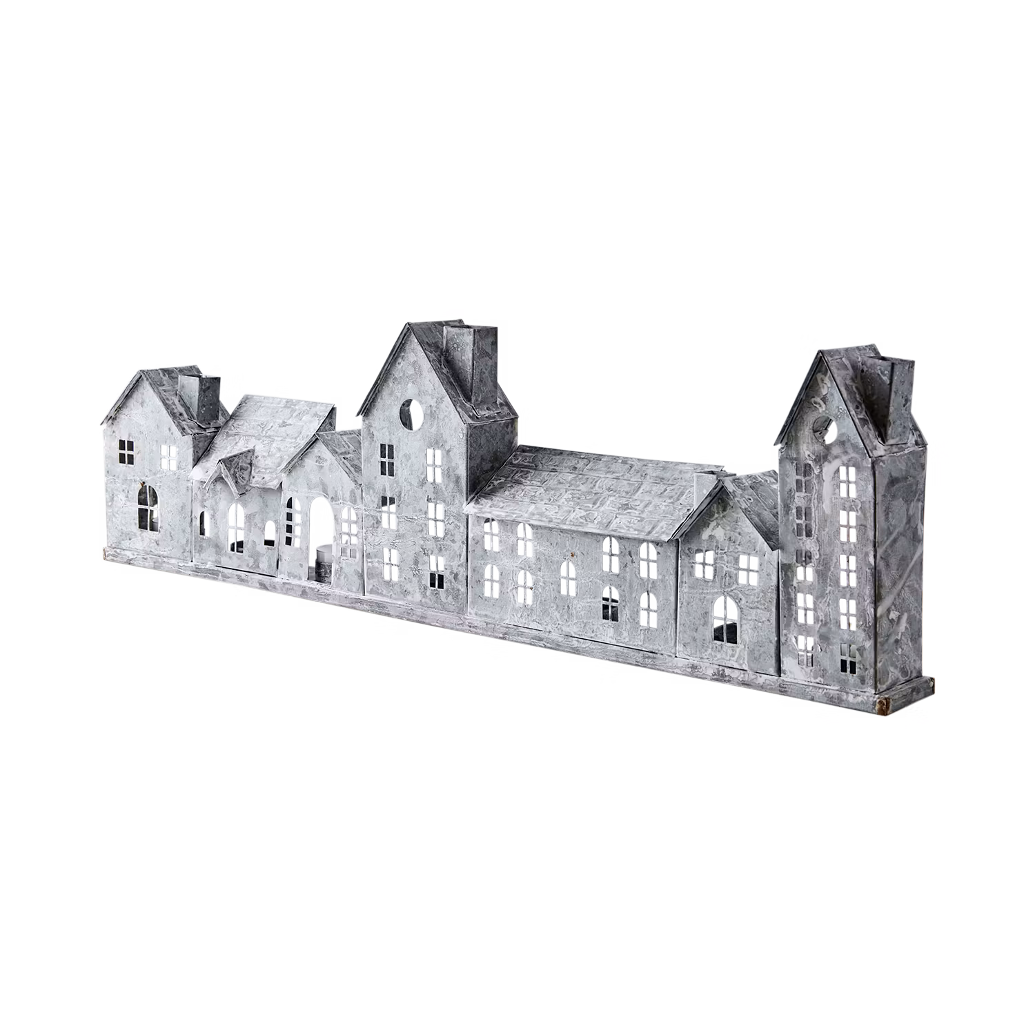 Ljuslykta hus i järn, 68cm