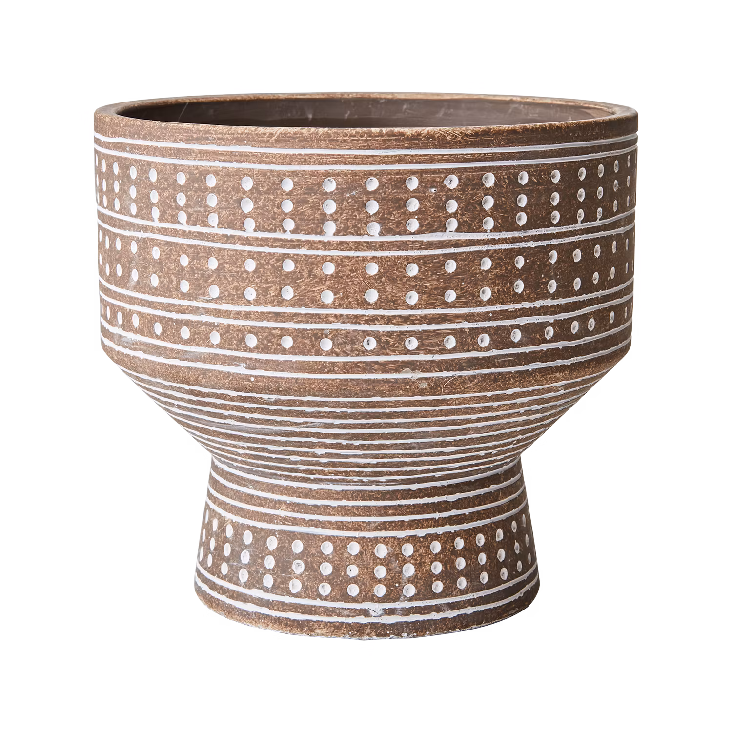Kruka i betong, Ø22cm, Beige