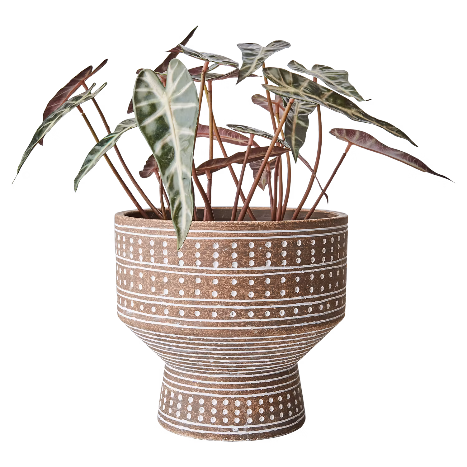 Kruka i betong, Ø22cm, Beige
