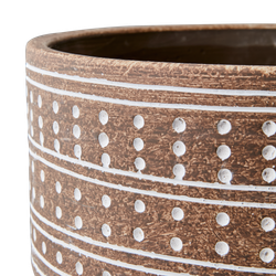 Kruka i betong, Ø22cm, Beige