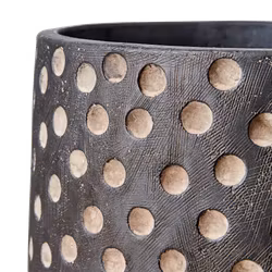 Kruka i betong, 20cm, Svart/brun