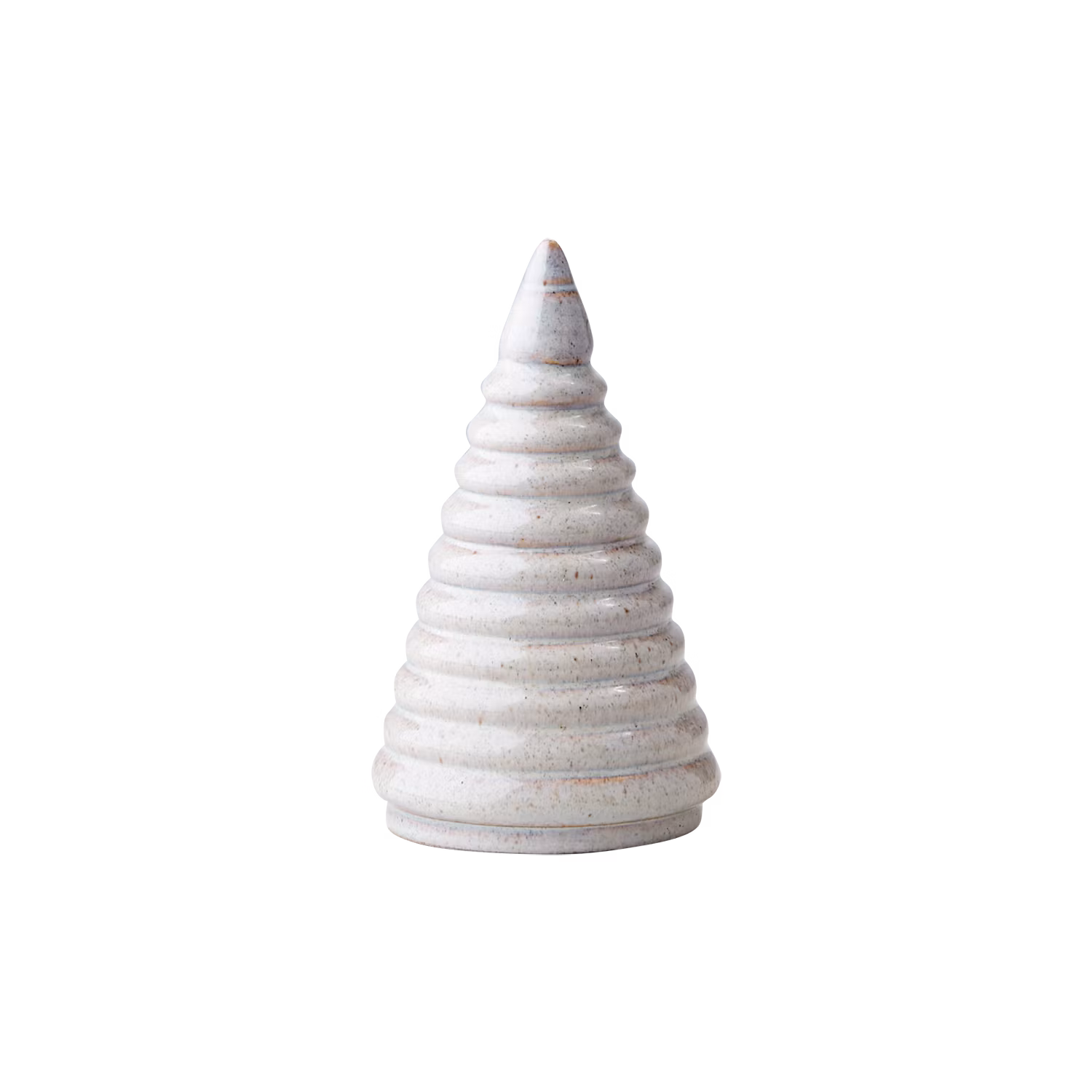 Dekorationsgran i stengods, 14cm, Elfenben