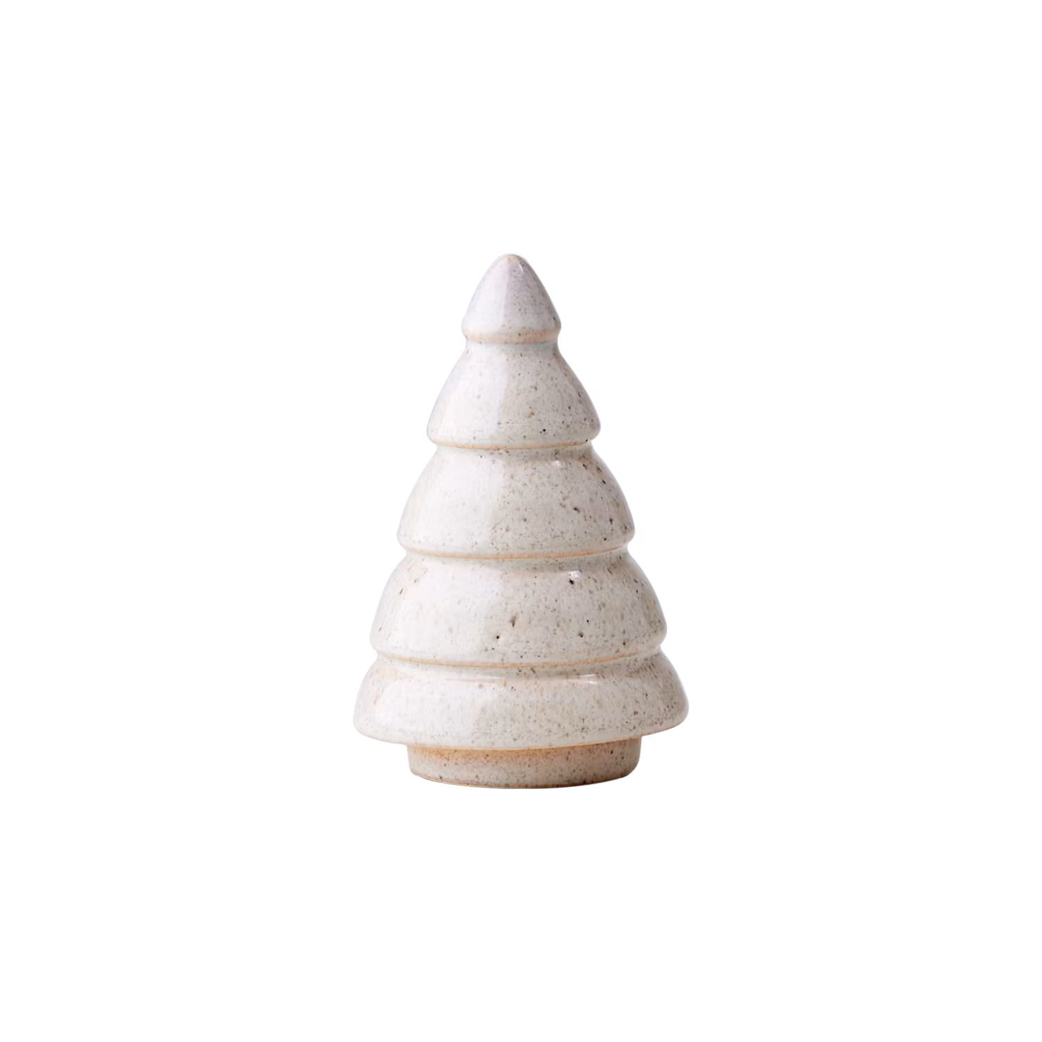 Dekorationsgran i stengods, 10cm, Elfenben