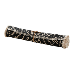 Löpare 100% bomull, Natur/svart