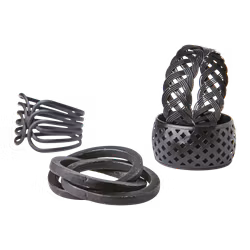 Servettring av järn, set om 4, Svart