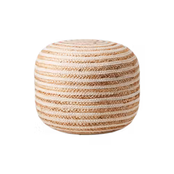 Handvävd Sittpuff, Natur randig