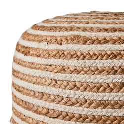 JUNI Sittpuff, Natur randig, Hög