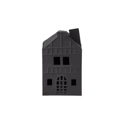 Ljuslykta hus i järn, 12,5cm, Svart