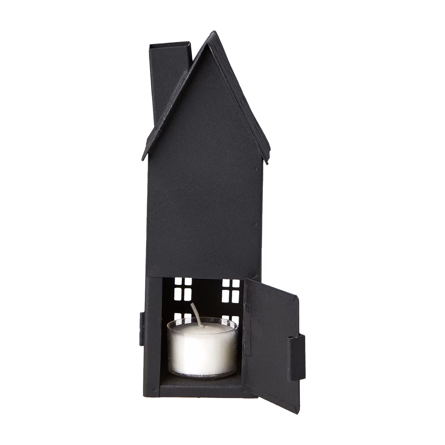 Ljuslykta hus, 19,5cm, Svart