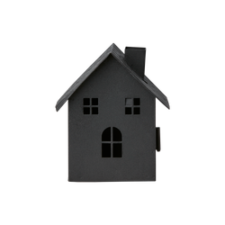 Ljuslykta hus, 14cm, Svart
