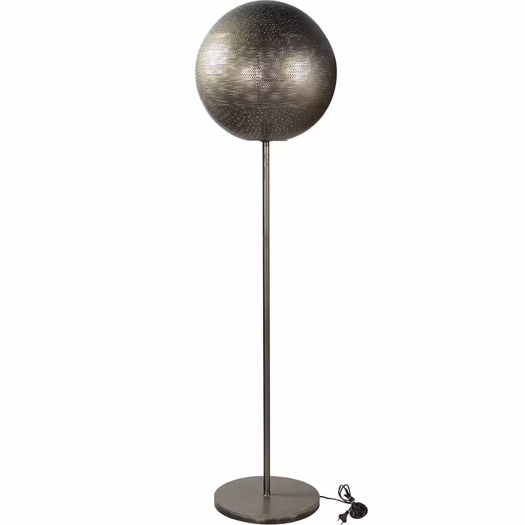 Golvlampa i perforerad järn, 185cm