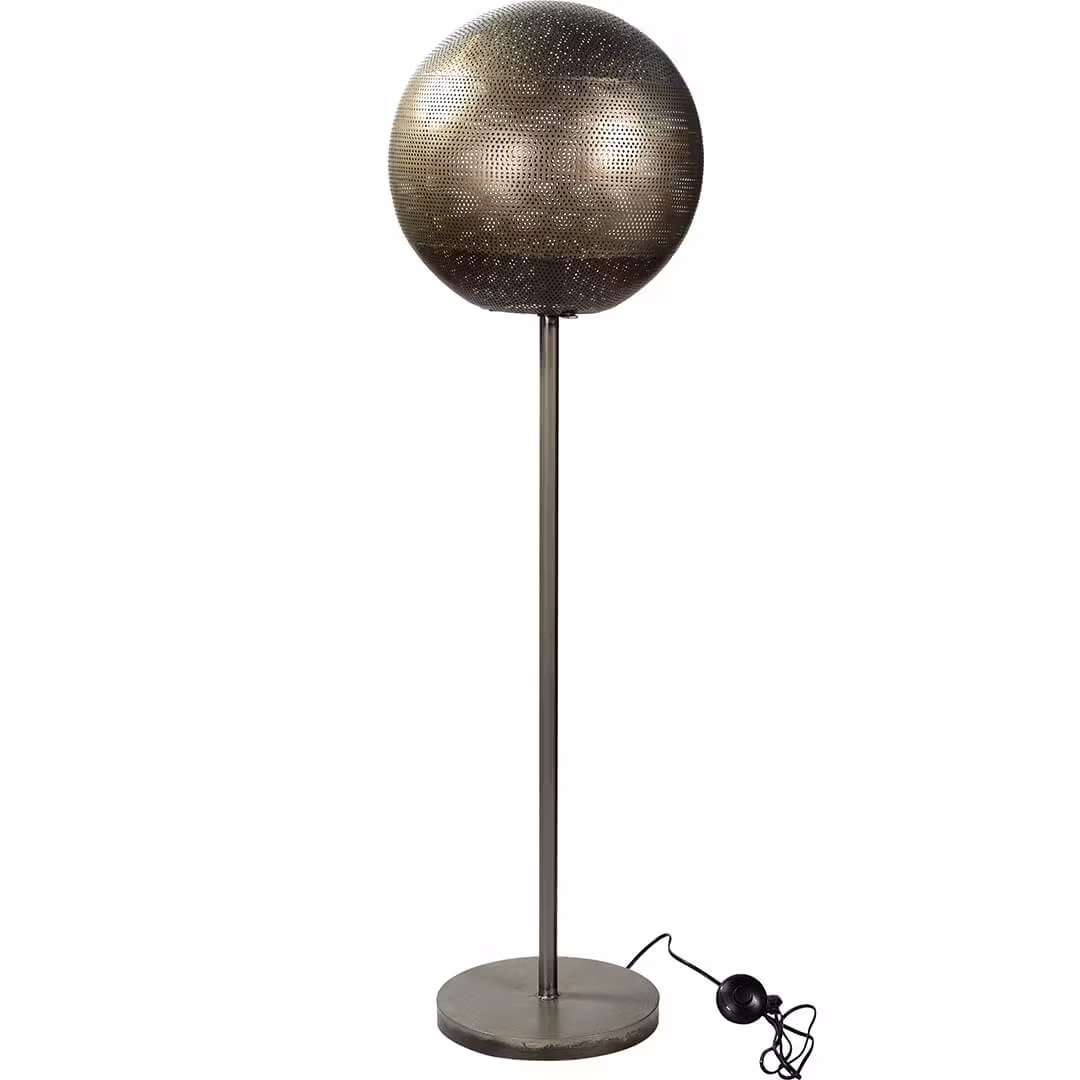 Golvlampa i perforerad järn, 135cm