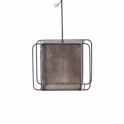 Taklampa i perforerat järn, 33x33cm