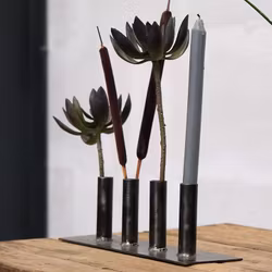 Ljusstake i järn, Låg, 35cm