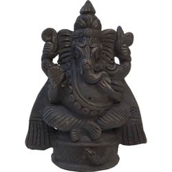 Ganesha lerskulptur, 31cm