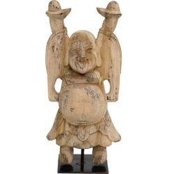 Happy Buddha, Handgjord i trä