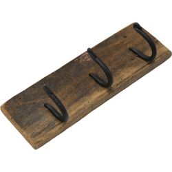 Platta med 3 krokar, 2-pack