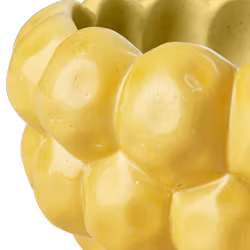 Kruka i lera Ø22cm, Gul