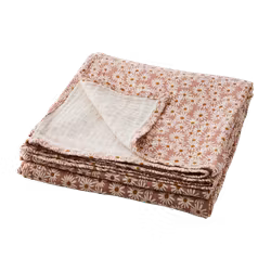 Bordsduk 100% Bomull, Rosa/elfenben/senapsgul, 250x150cm