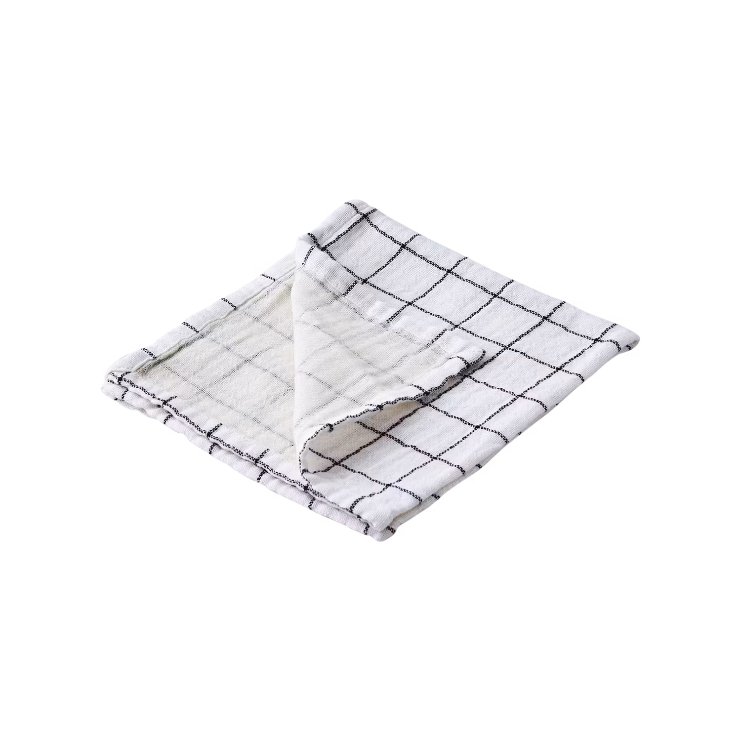Servett 100% Bomull, Vit/Svart, 4-pack