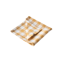 INGRID Servett, Gul/Vit, 4-pack