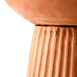 Handgjord skål i lera, Ø32cm, Natur