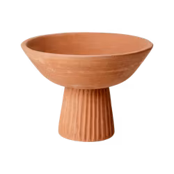 Handgjord Skål i lera, Ø28cm, Natur