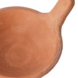 Terrakotta-skål med handtag Ø14cm, Natur