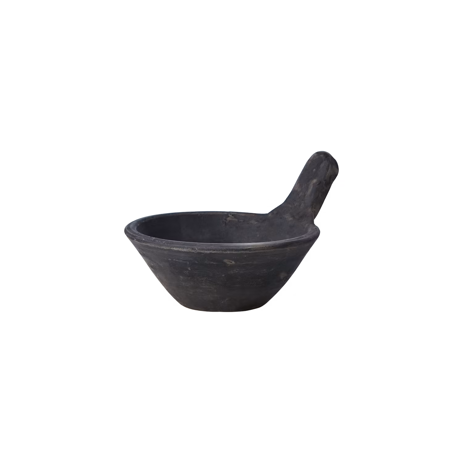 Terrakotta-skål med handtag Ø14cm, Svart
