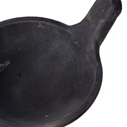 Terrakotta-skål med handtag Ø14cm, Svart