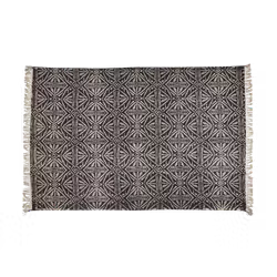 Matta i bomull, Svart, 240x160cm, Fernando