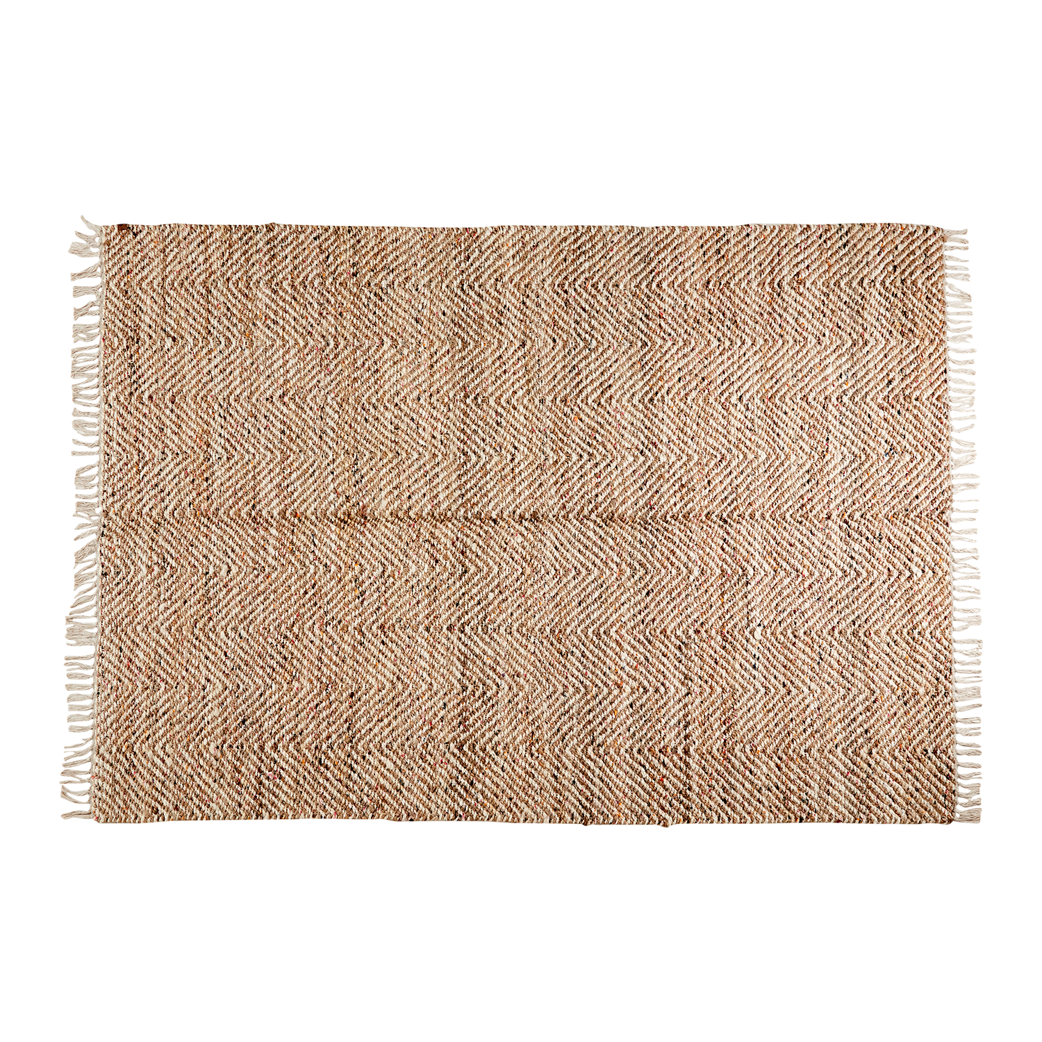 Matta i jute och bomull, Natur/flerfärgad, 240x170cm