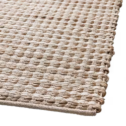 Matta i bomull, jute och ull, 250x80cm